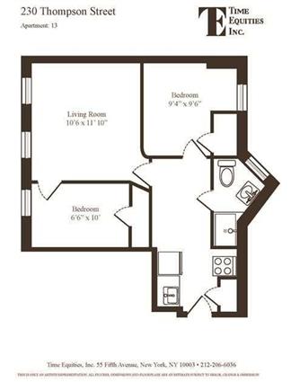 230-232 Thompson Street 13 Greenwich Village New York NY 10012